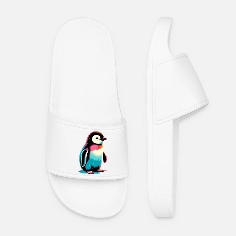 Pinguin - Frauen Badelatschen - Weiß