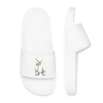Mascotte de classe ours polaire - Claquettes Femme - blanc - Devant