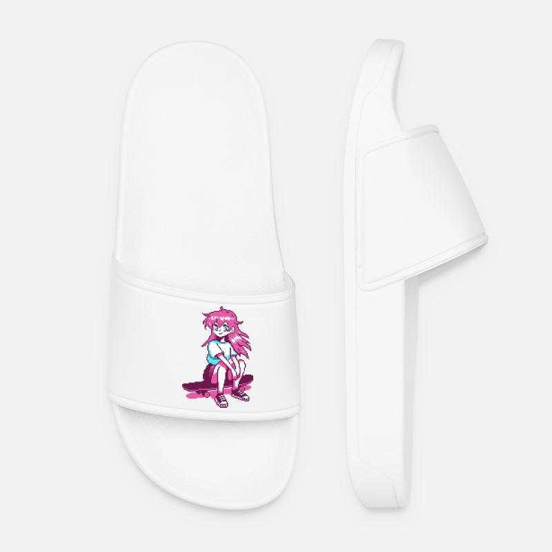 8bit sk8er grl - Frauen Badelatschen - Weiß