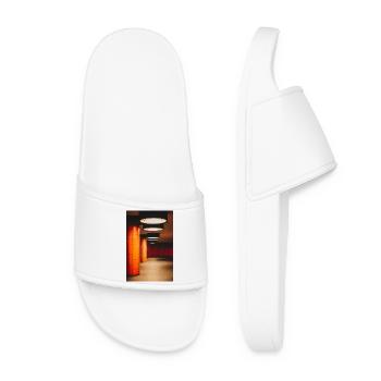 Orange tunnel with light balls - Women’s Pool Sliders - white - Front