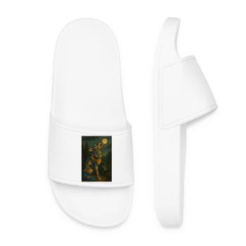 Un loup hurle à la lune - Claquettes Femme - blanc - Devant