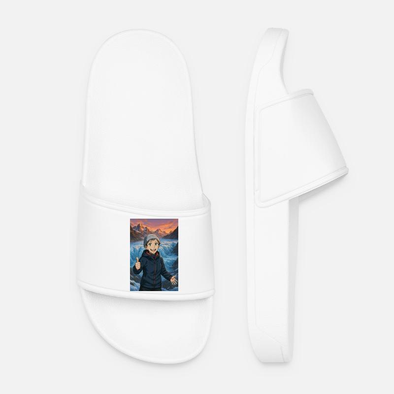 Joyful icy hike - Women’s Pool Sliders - white