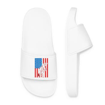Drapeau Breakdance USA - Claquettes Femme - blanc - Devant