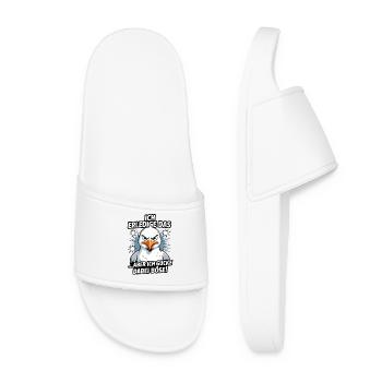 Je le fais, mais je regarde la mouette maléfique - Claquettes Femme - blanc - Devant