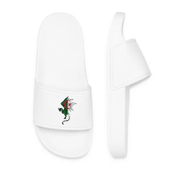 Algeria Flag - Algeria - Dragon Silhouette - Women’s Pool Sliders - white - Front