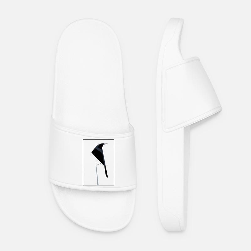 Abstract Ibis silhouette - Women’s Pool Sliders - white
