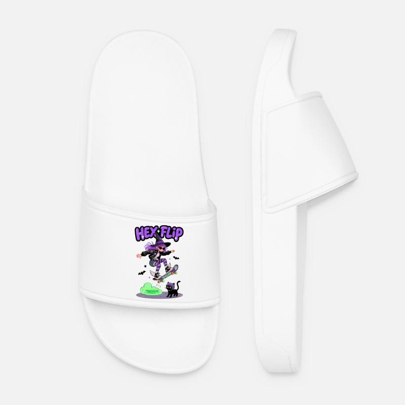 Hex Flip Witch Conception de planche à roulettes - Claquettes Femme - blanc