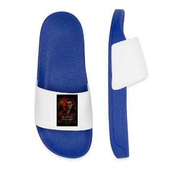 Gothic Dracula – Children of the Night Tee - Women’s Pool Sliders - royal blue - Front