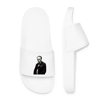 Noir Charles Baudelaire Portrait Zigarette - Frauen Badelatschen - Weiß - Vorne