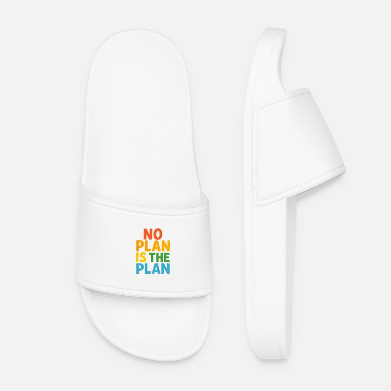 Aucun plan n’est le plan - Claquettes Femme - blanc