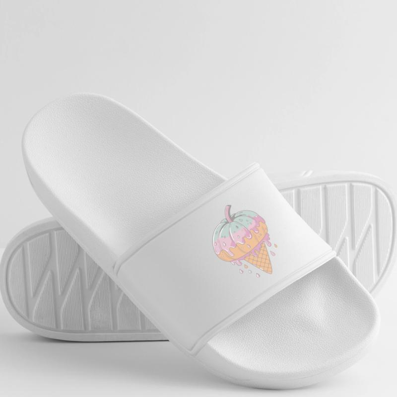 Delicate Pastel Drips Cornet Women’s Pool Sliders