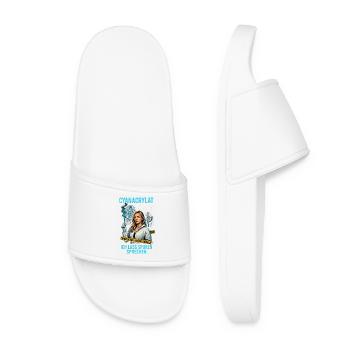 Cyanoacrylate Queen – Traces Speak - Women’s Pool Sliders - white - Front