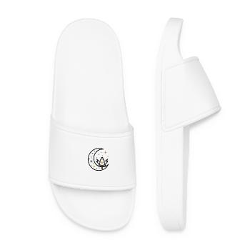 Cercle étoile doré sur fond noir - Claquettes Femme - blanc - Devant
