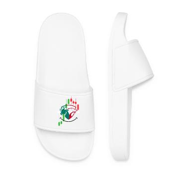 Bear and bull market - Women’s Pool Sliders - white - Front