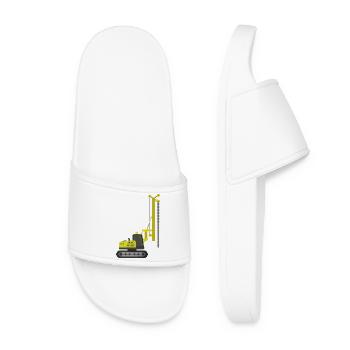 Crawler drilling rig - Women’s Pool Sliders - white - Front