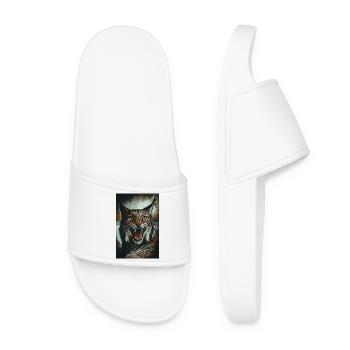 Wildcat in anger - Women’s Pool Sliders - white - Front