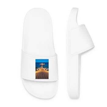 Pier at the Baltic Sea Beach - Women’s Pool Sliders - white - Front