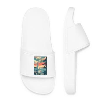 Erkunden Sie den Saratoga Lake im Bundesstaat New York - Frauen Badelatschen - Weiß - Vorne