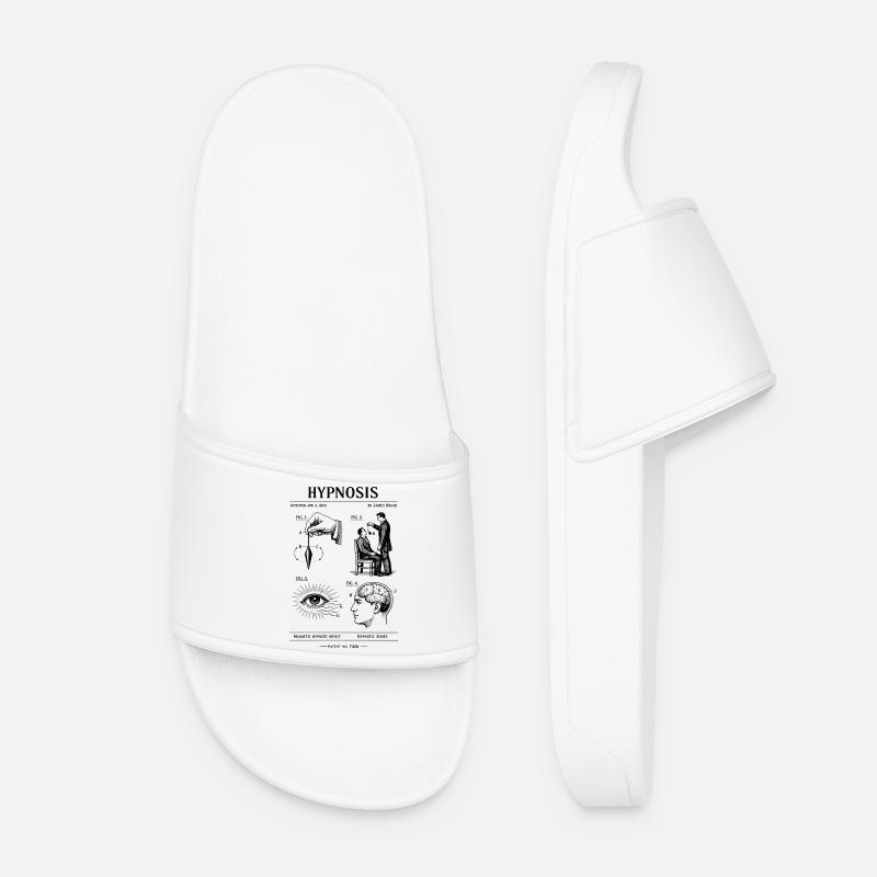 Hypnosis blueprint design - Women’s Pool Sliders - white