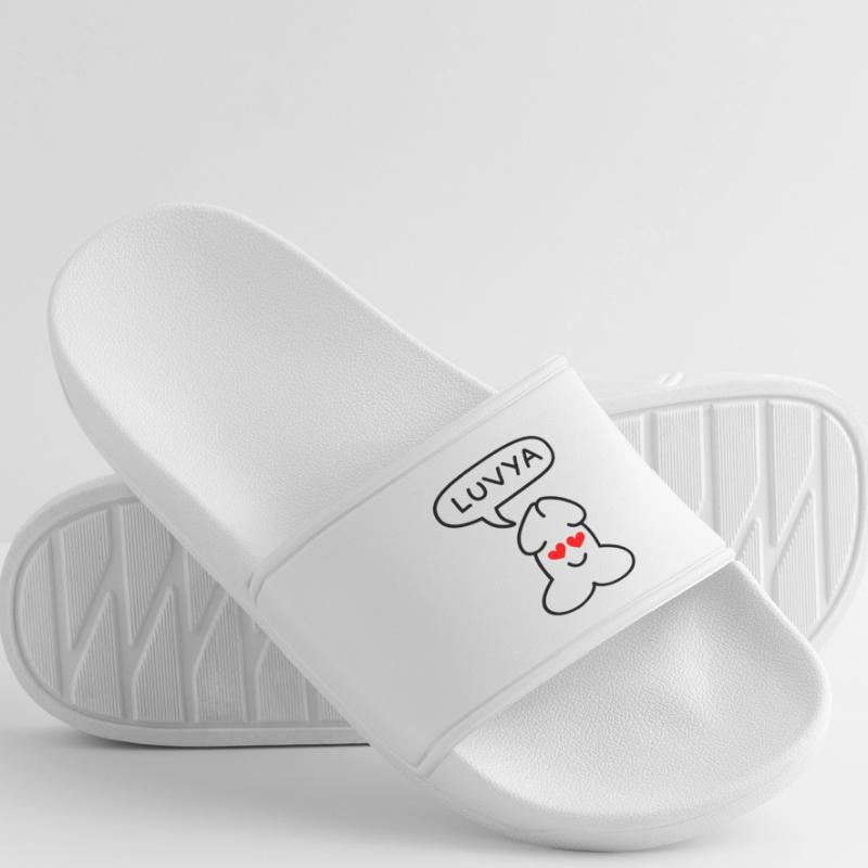 funny Junior luvya emoticon Women’s Pool Sliders