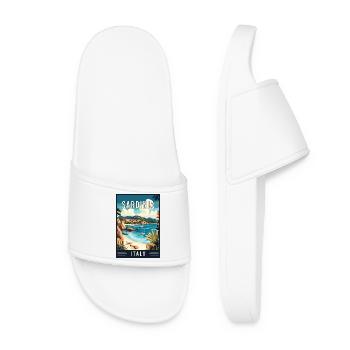 Découvrez le paradis côtier de la Sardaigne en Italie - Claquettes Femme - blanc - Devant