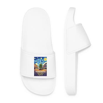 Ambiances nocturnes de Newcastle-under-Lyme en Angleterre - Claquettes Femme - blanc - Devant
