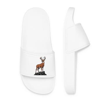 White-tailed Deer Majestic Wild Nature - Women’s Pool Sliders - white - Front