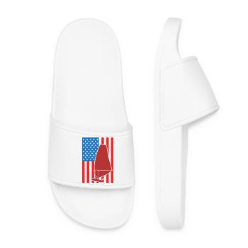 USA Windsurfing 4th of July - Women’s Pool Sliders - white - Front