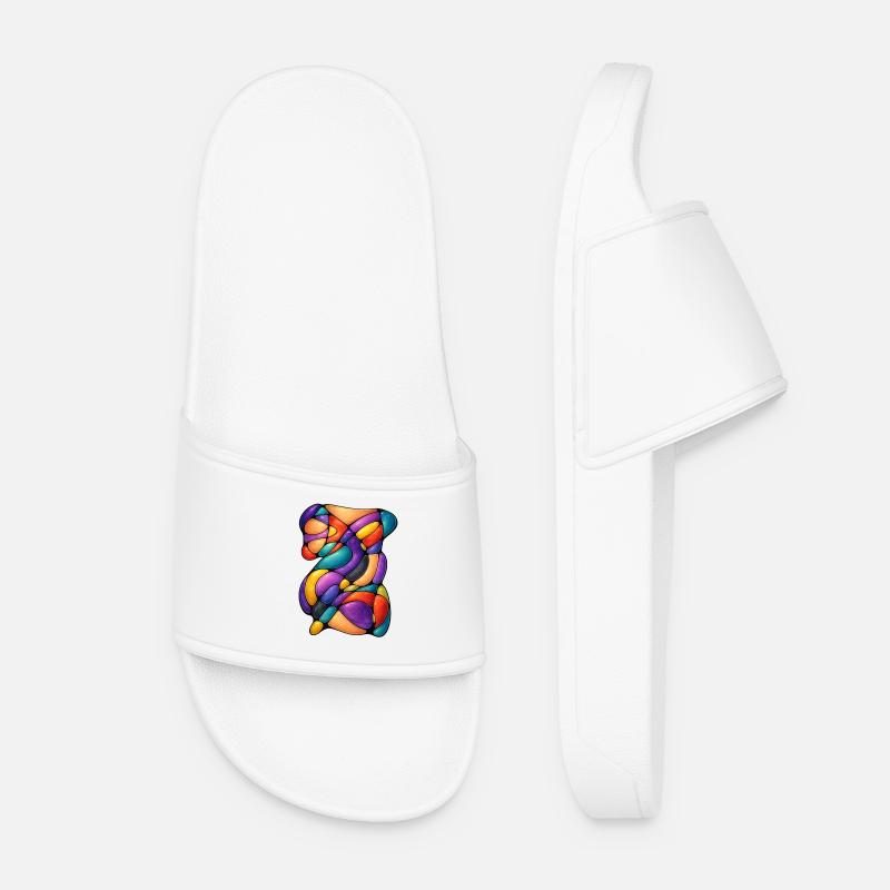Neuro-coloured rhythm - Women’s Pool Sliders - white