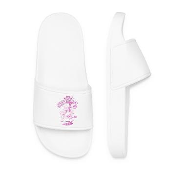 Purple Retro Spicy Chicken - Women’s Pool Sliders - white - Front