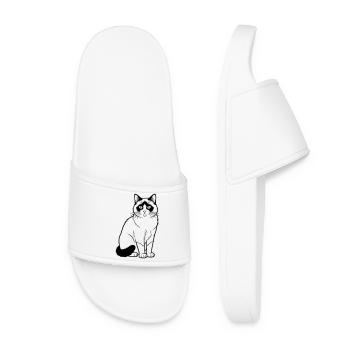 Chat Raquette - Claquettes Femme - blanc - Devant