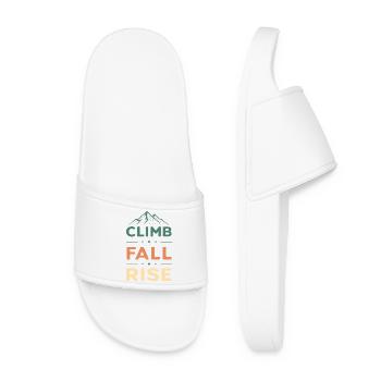 Climb Fall Rise Mountain - Frauen Badelatschen - Weiß - Vorne