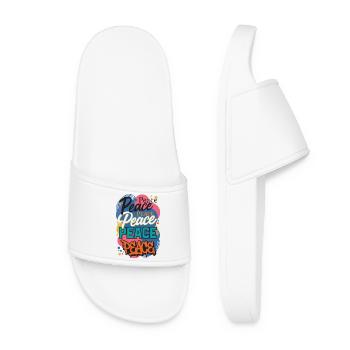 La paix en graffiti - Claquettes Femme - blanc - Devant