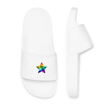 Étoile mosaïque arc-en-ciel - Claquettes Femme - blanc - Devant