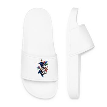 Francie - France - Drapeaux - Claquettes Femme - blanc - Devant