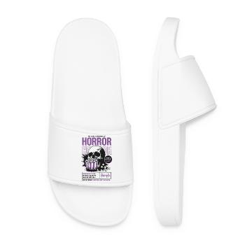 Horror Love Language Movie Design - Women’s Pool Sliders - white - Front