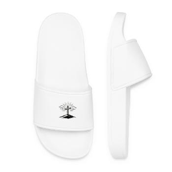 Christianity Cross Faith Religious Motif - Women’s Pool Sliders - white - Front