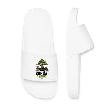 Japanese Bonsai Tree Plant Zen Gardener Bonsai - Women’s Pool Sliders - white - Front