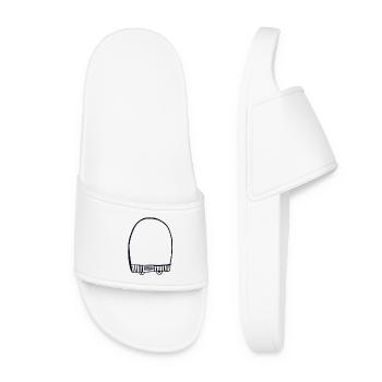 Black cap - Women’s Pool Sliders - white - Front