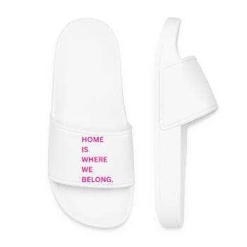 Home is where we belong - Women’s Pool Sliders - white - Front