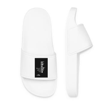 San Francisco Coordinates Poster - Women’s Pool Sliders - white - Front