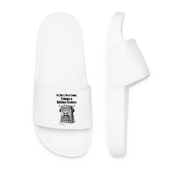 My Skin's Worst Enemy: Crimps & Kitchen Graters - Women’s Pool Sliders - white - Front