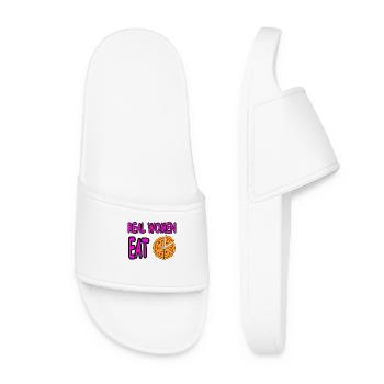 Pizza - Women’s Pool Sliders - white - Front