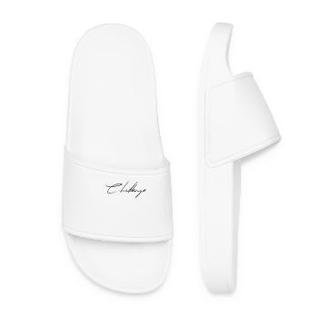 Signature With Challenge Writing - Women’s Pool Sliders - white - Front
