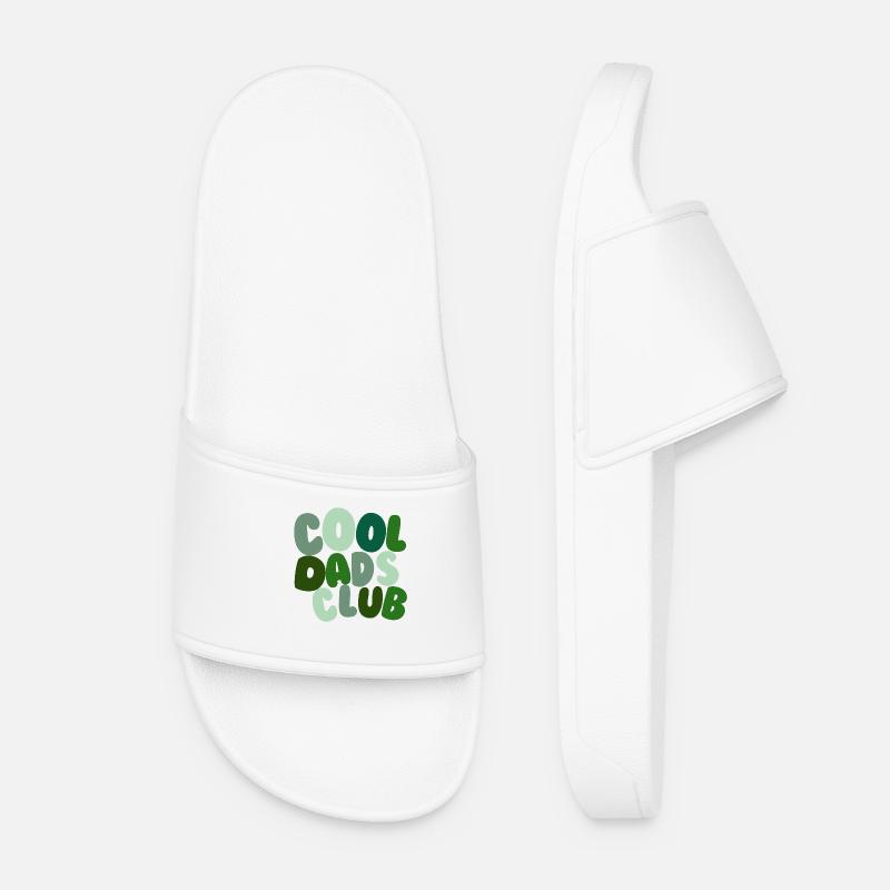 Cool Dads Club Green - Women’s Pool Sliders - white