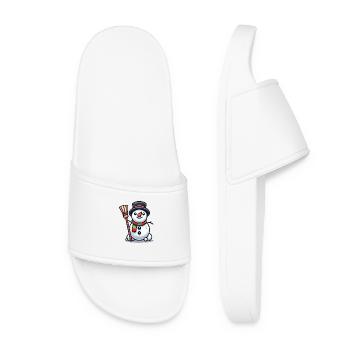 Snowman Comic - Women’s Pool Sliders - white - Front
