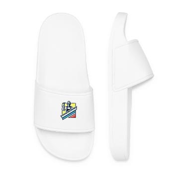 Roofer icon - Women’s Pool Sliders - white - Front