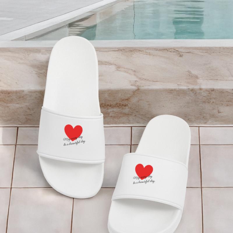 Heart shape Frauen Badelatschen