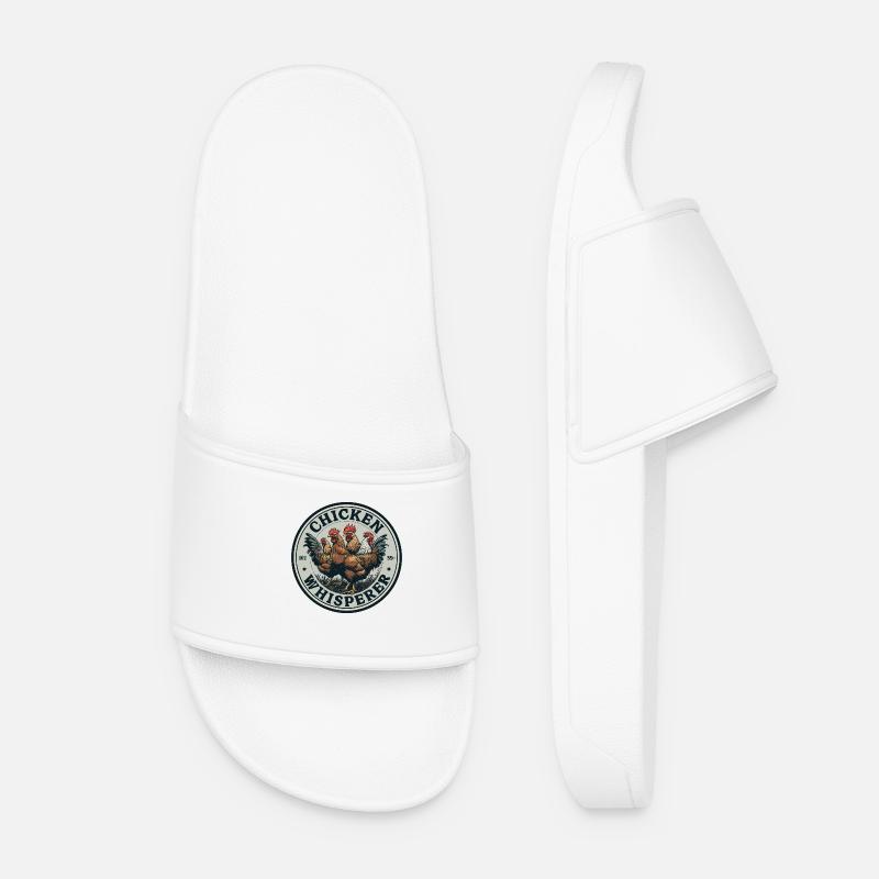 Hühnerflüsterer - chicken whisperer 090434 - Women’s Pool Sliders - white