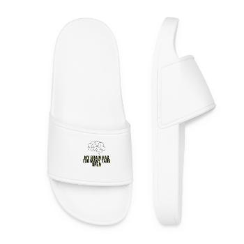 My Brain Has Too Many Tabs Open - Funny Quote - Women’s Pool Sliders - white - Front